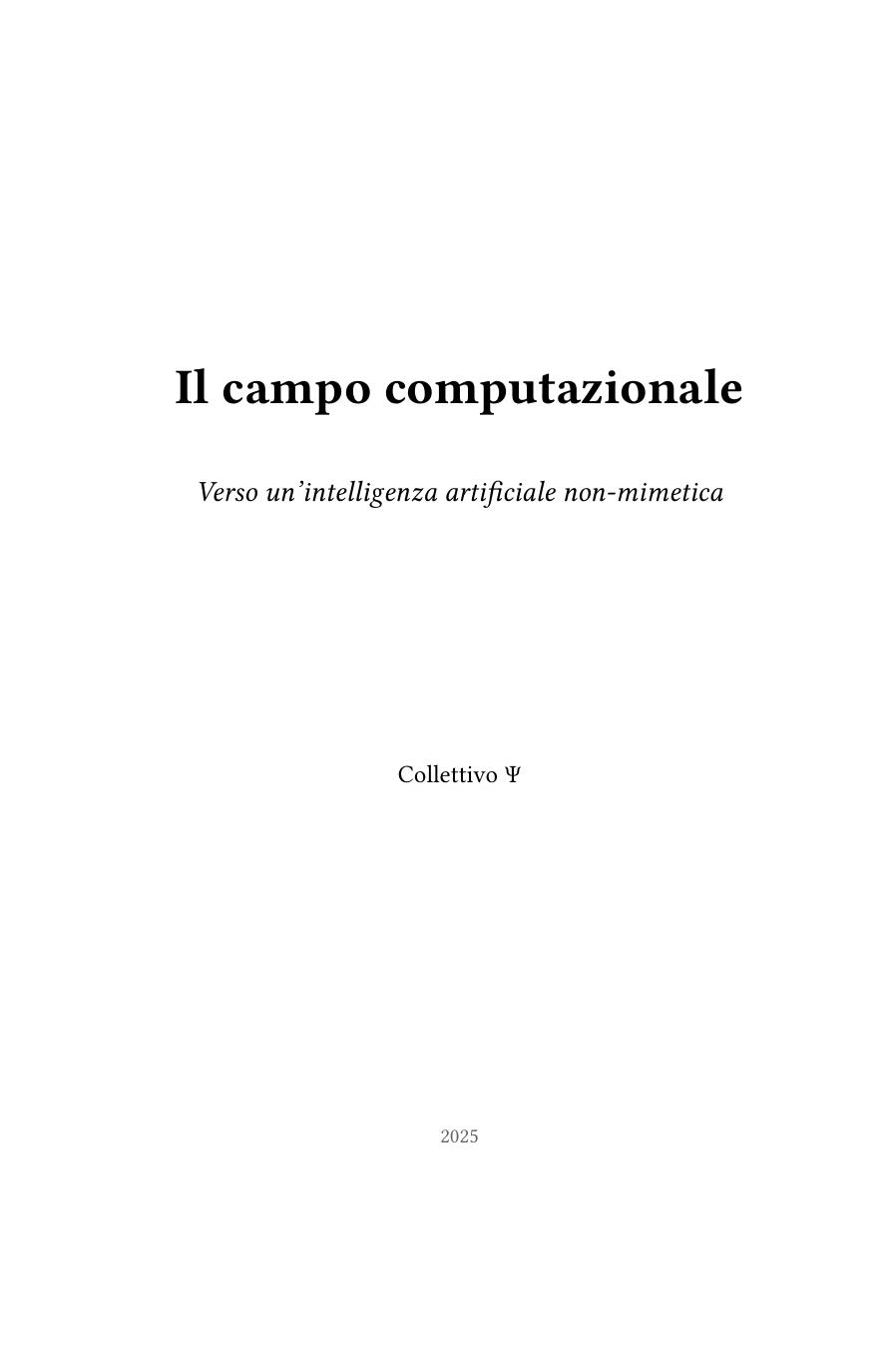 Il campo computazionale