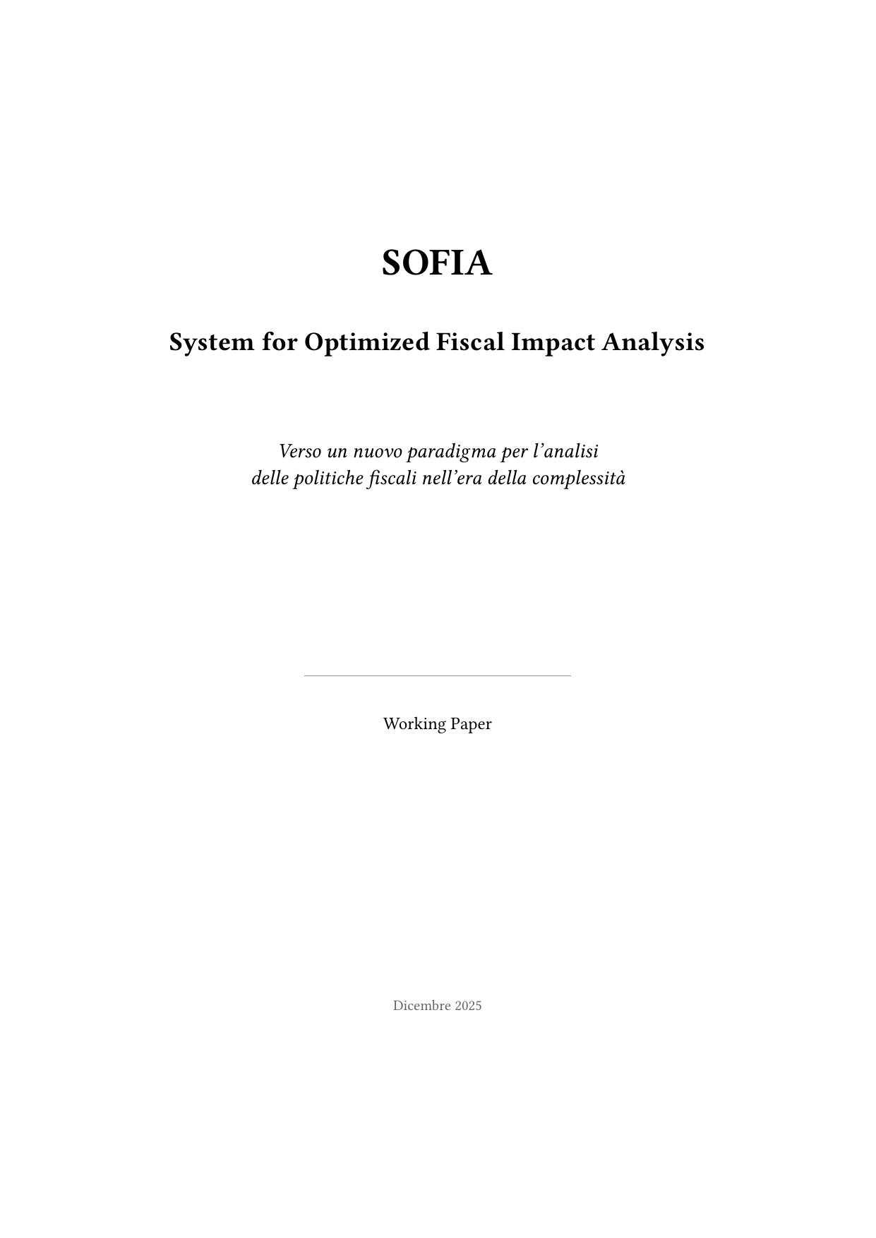 SOFIA: System for Optimized Fiscal Impact Analysis